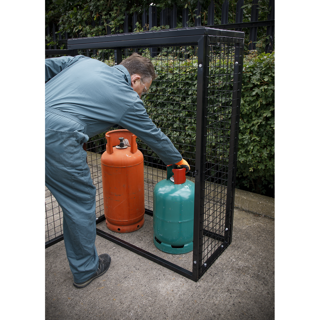 Gas Cylinder Safety Cage - 2 x 47kg