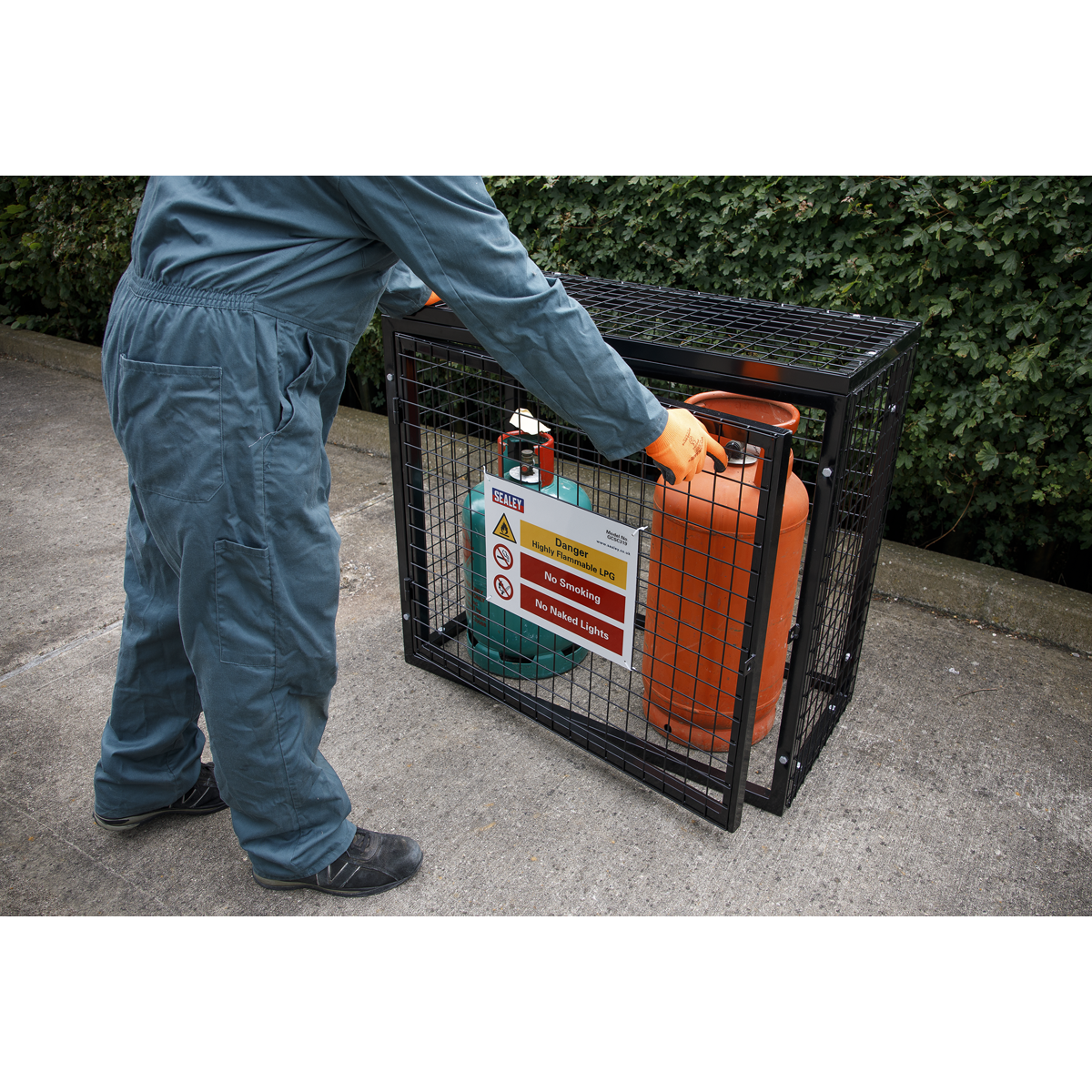 Gas Cylinder Safety Cage - 3 x 19kg