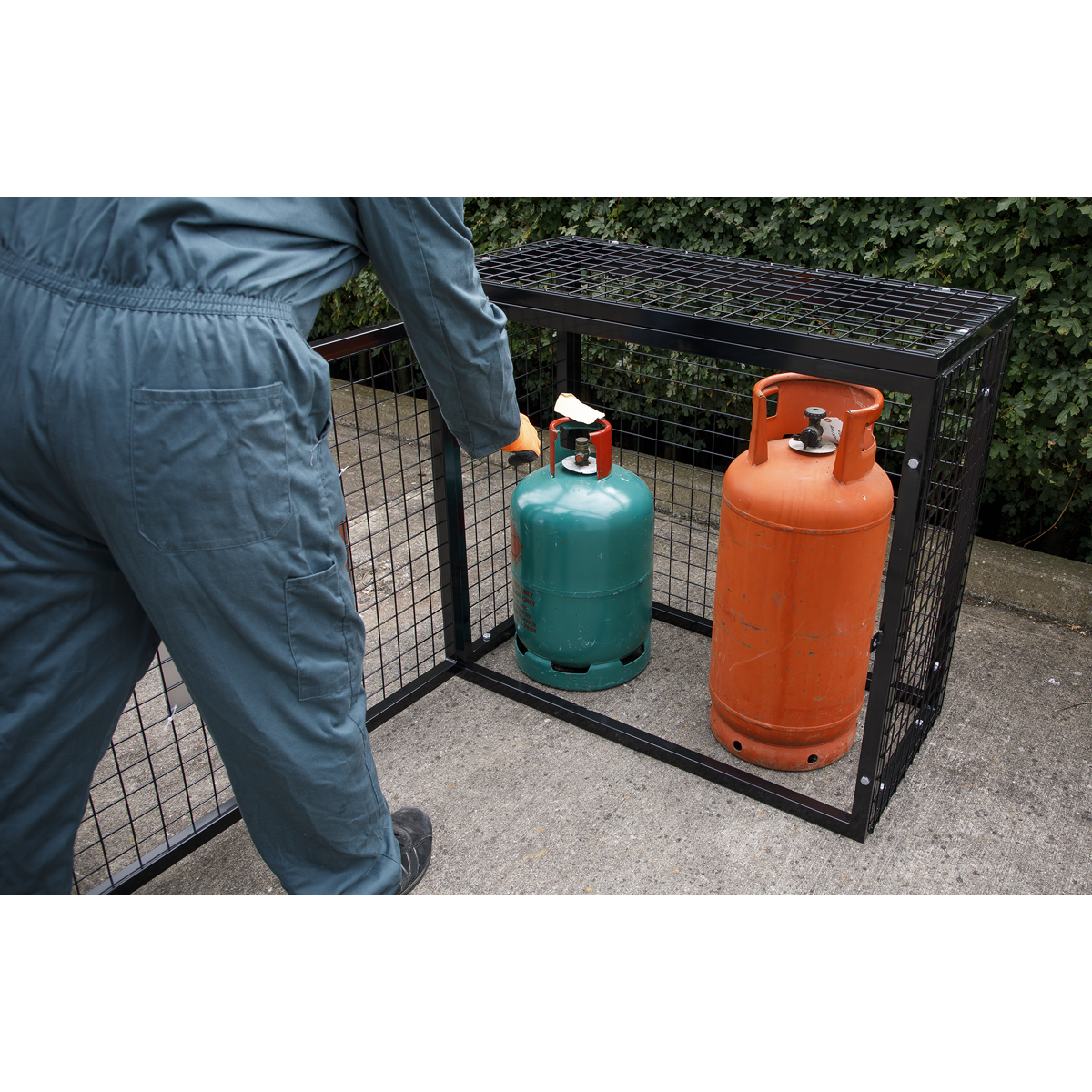 Gas Cylinder Safety Cage - 3 x 19kg