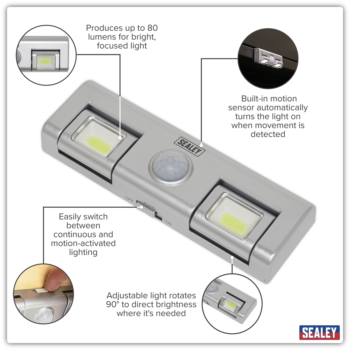 Auto Light with PIR Sensor 1W COB LED