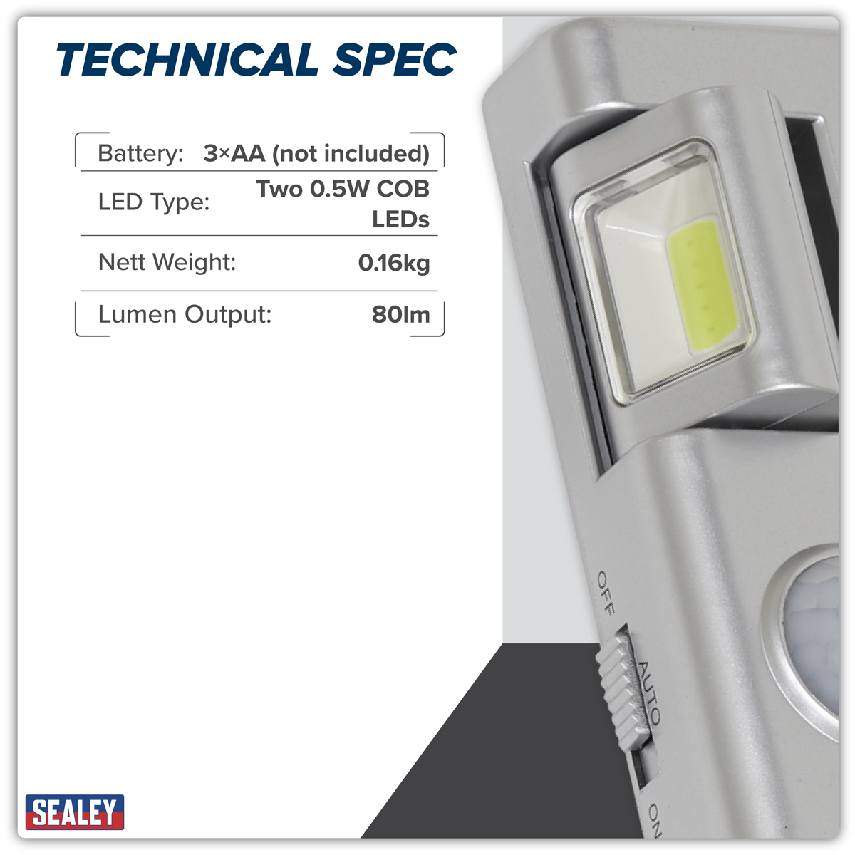 Auto Light with PIR Sensor 1W COB LED