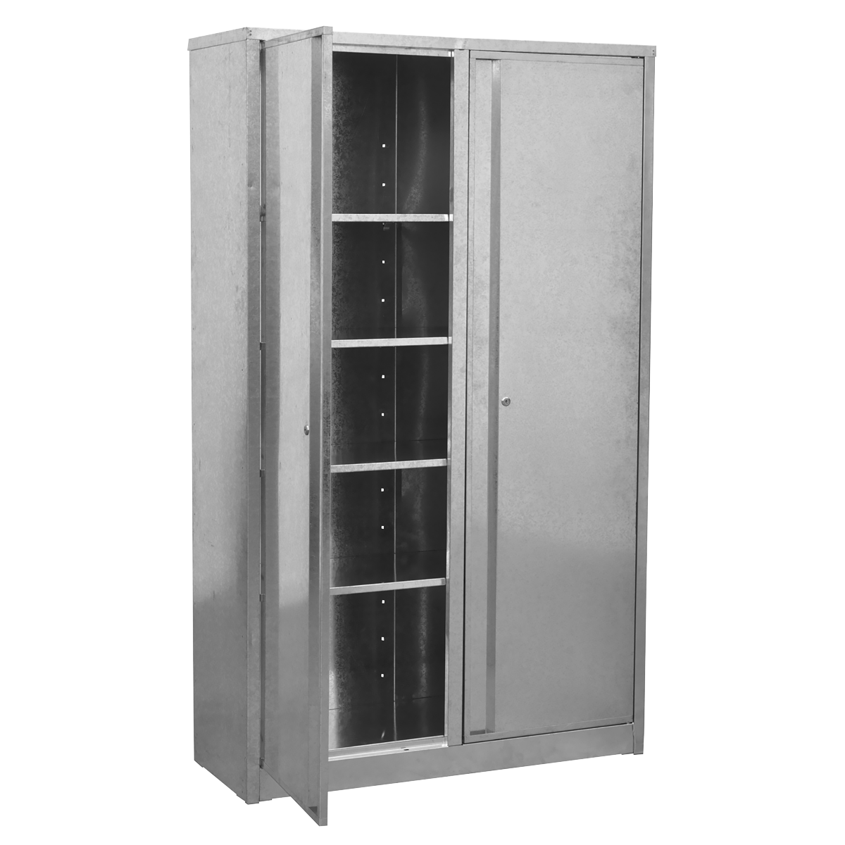 4-Shelf Galvanized Steel Floor Cabinet - Extra-Wide
