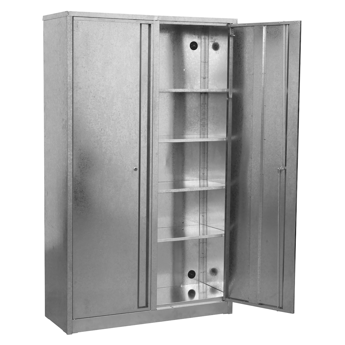 4-Shelf Galvanized Steel Floor Cabinet - Extra-Wide