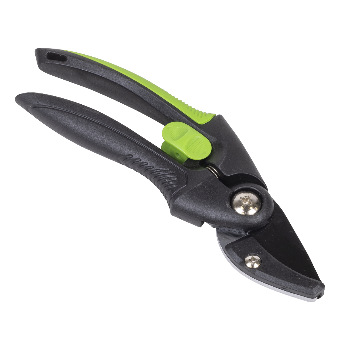 Anvil Secateurs with Soft Grip Handle, Safety Lock & Carbon Steel Blade, 208mm