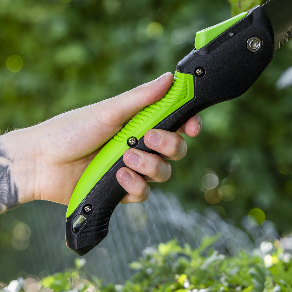 Folding Pruning Saw with Soft Grip Handle, 2 Cutting Positio