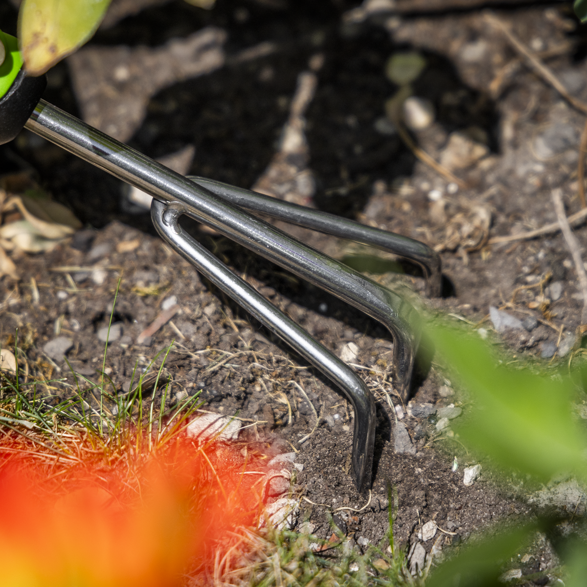 Hand Cultivator with Soft Grip Handle & Stainless Steel Tine
