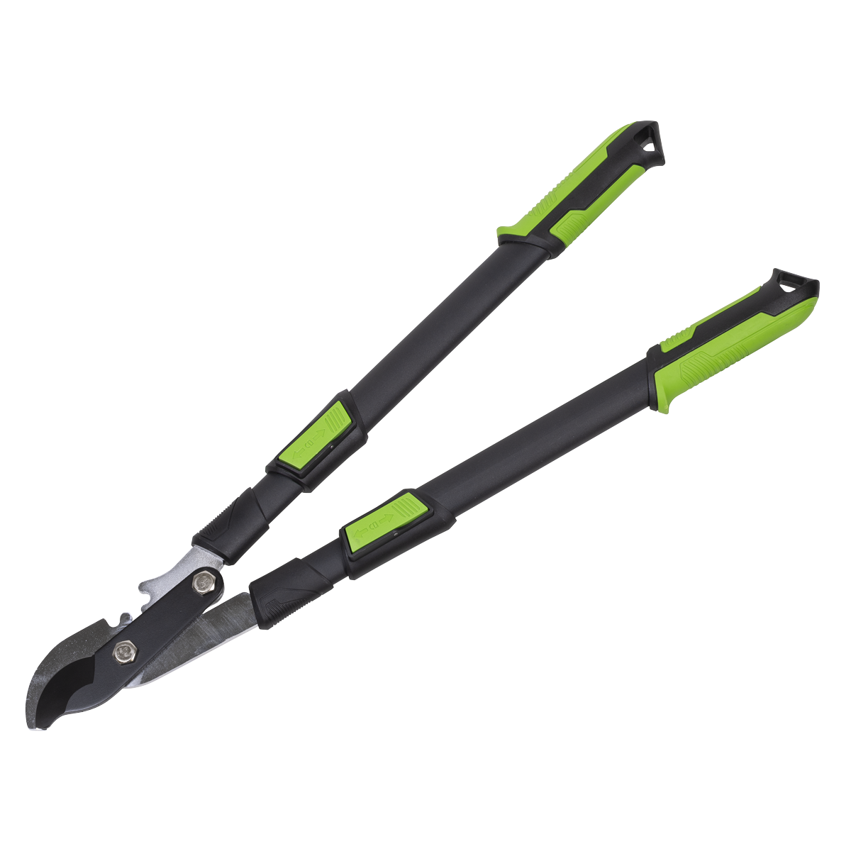 Telescopic Bypass Lopping Shears with Soft Grip Handle, Geared & Carbon Steel Blade