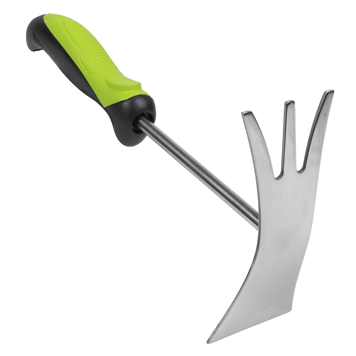 2-In-1 Garden Hand Tool with Soft Grip Handle & Stainless Steel Tines/Blade