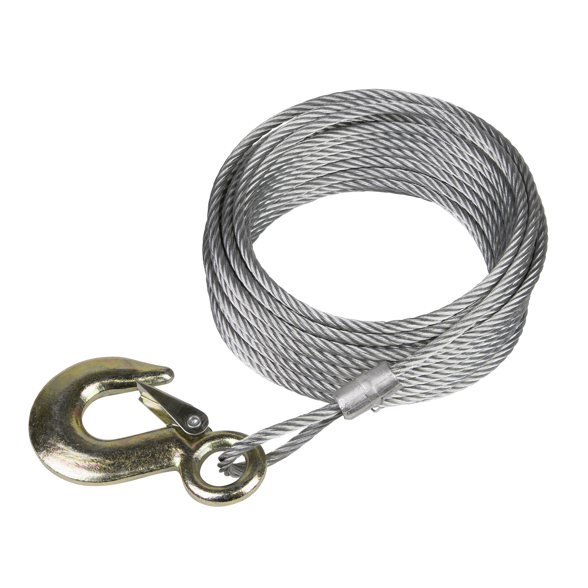 Winch Cable/Wire Rope with Forged Hook 5.1mm x 10m 810kg Breaking Strength
