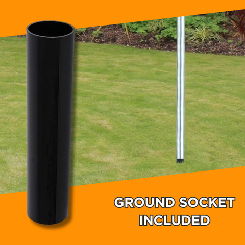 DJM Galvanised Steel Two Piece Clothes Washing Line Post