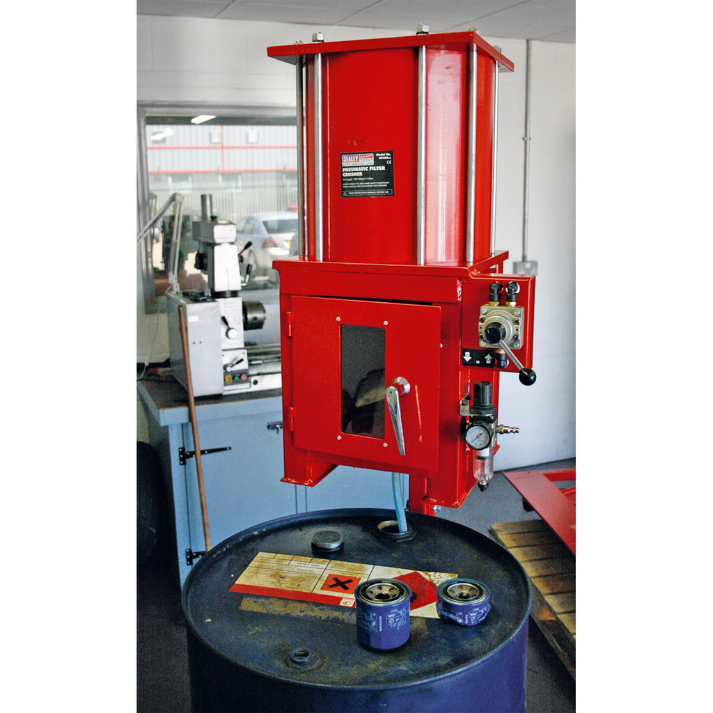 Pneumatic Oil Filter Crusher
