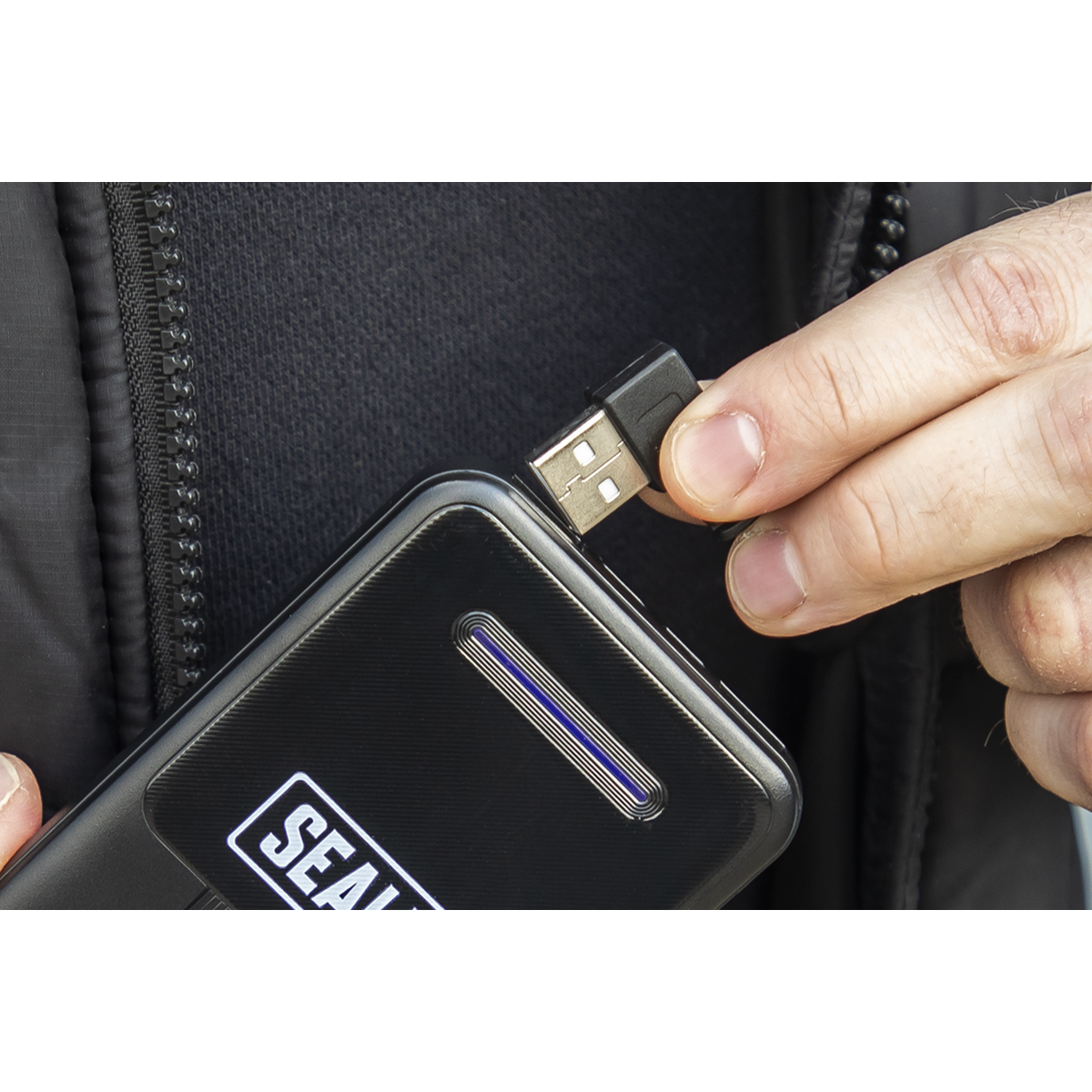 5V Heated Rain Jacket with Power Bank 10Ah - Large