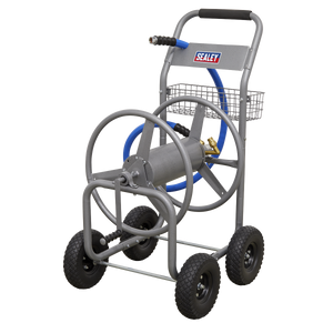 Heavy-Duty Hose Reel Cart with 30m Heavy-Duty Ø19mm Hot & Cold Rubber Water Hose