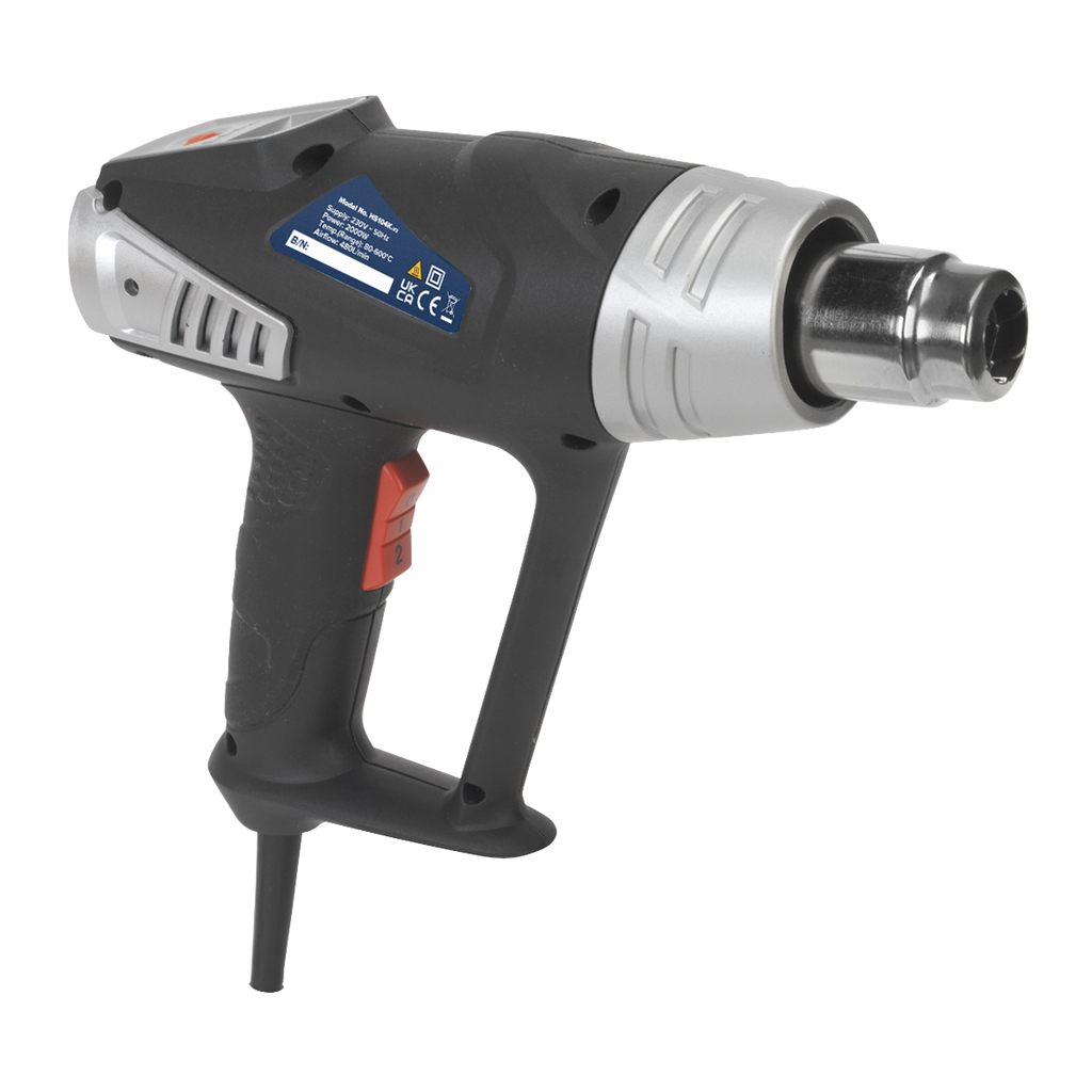 2000W Deluxe Heat Gun Kit with LCD Display 80-600°C