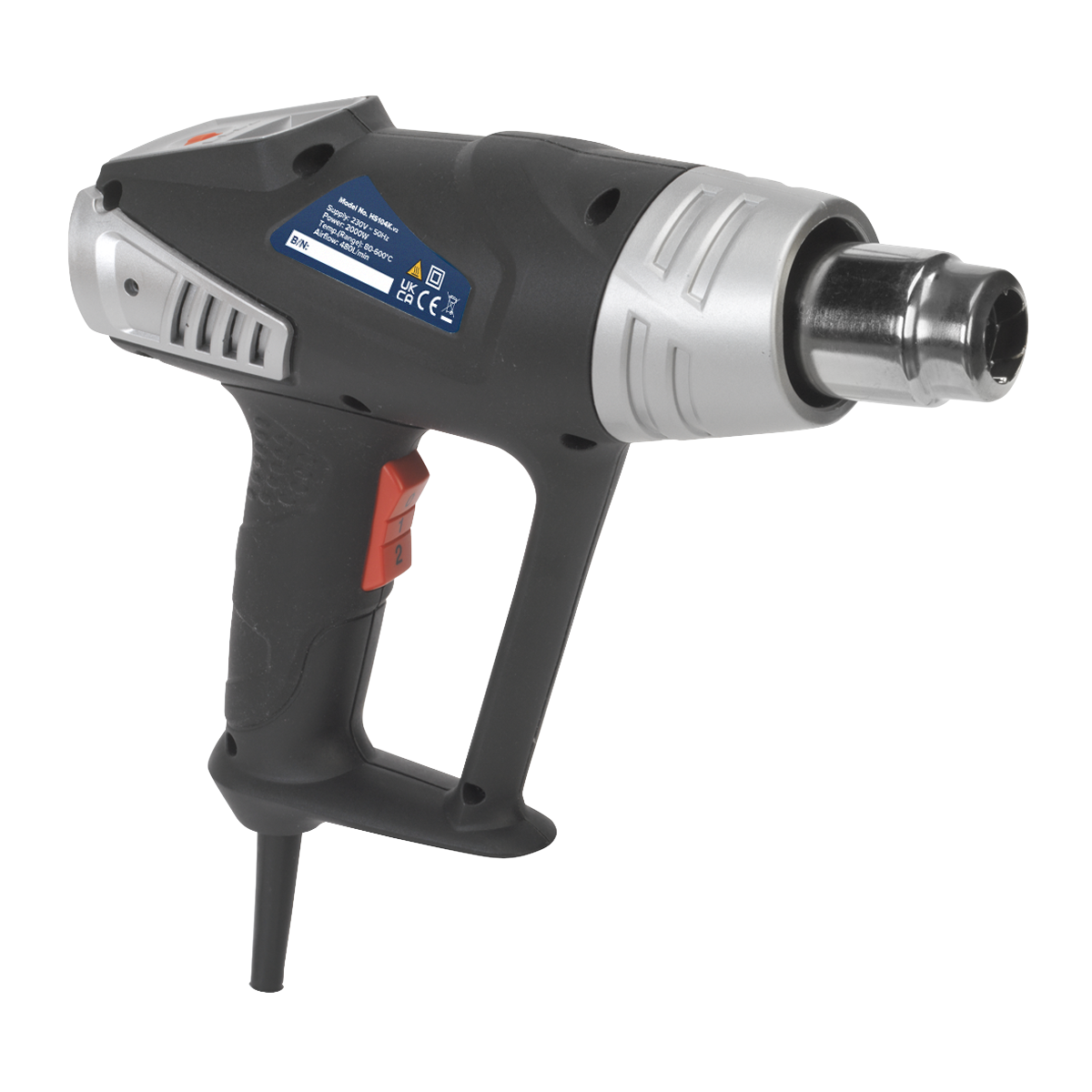 2000W Deluxe Heat Gun Kit with LCD Display 80-600°C