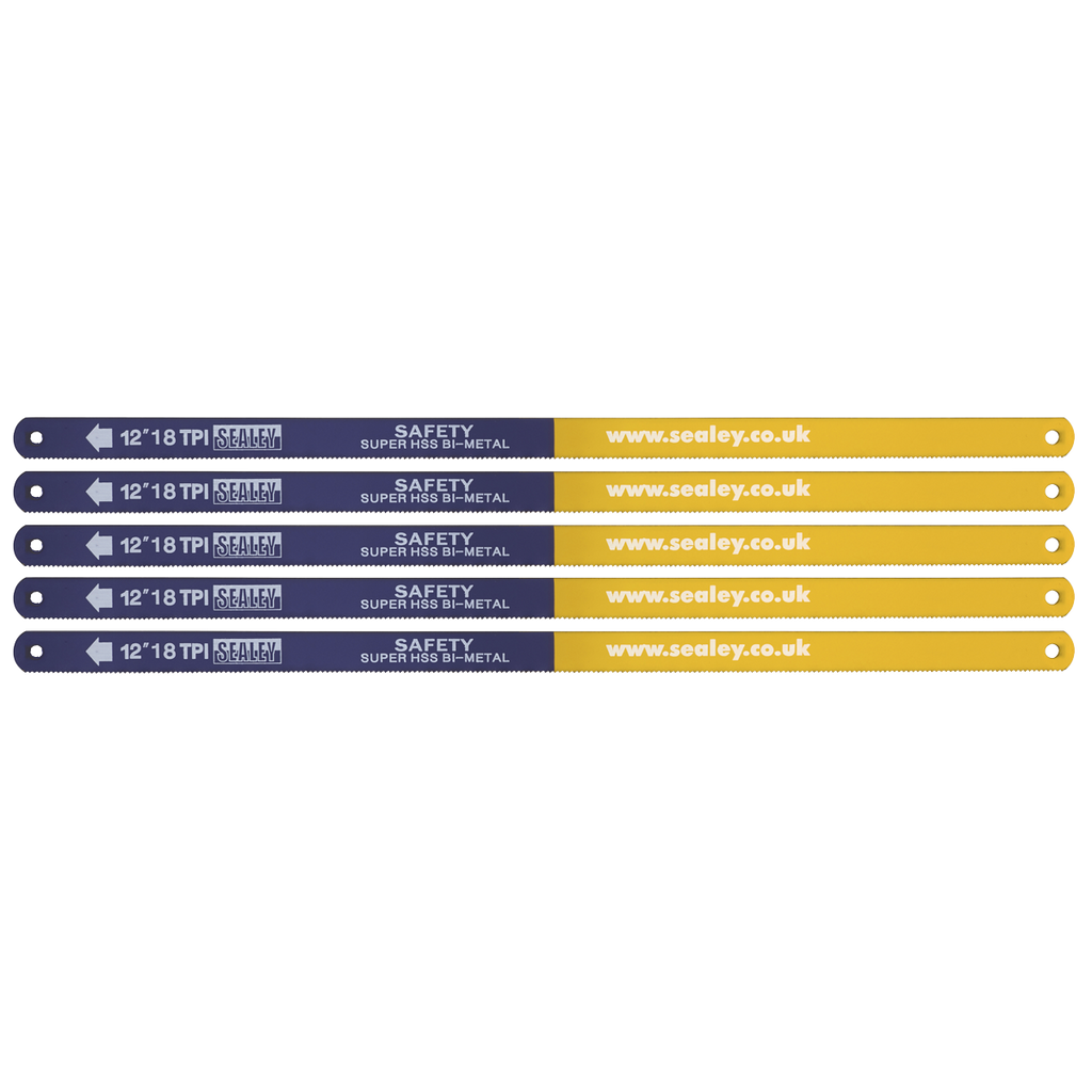Hacksaw Blade 300mm HSS Bi-Metal 18tpi Pack of 5