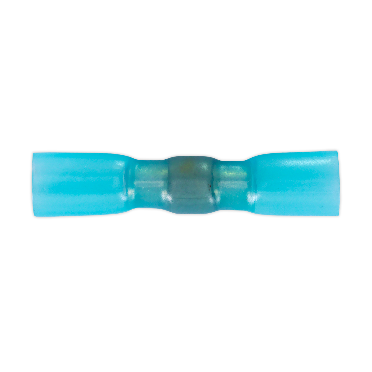Heat Shrink Butt Connector with Crimp & Solder, Blue - Pack of 25