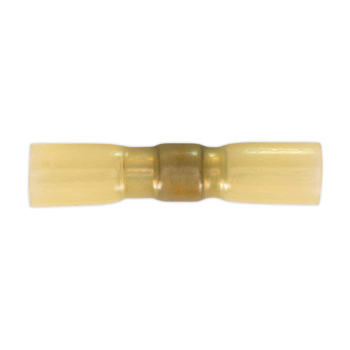 Heat Shrink Butt Connector with Crimp & Solder, Yellow - Pack of 25