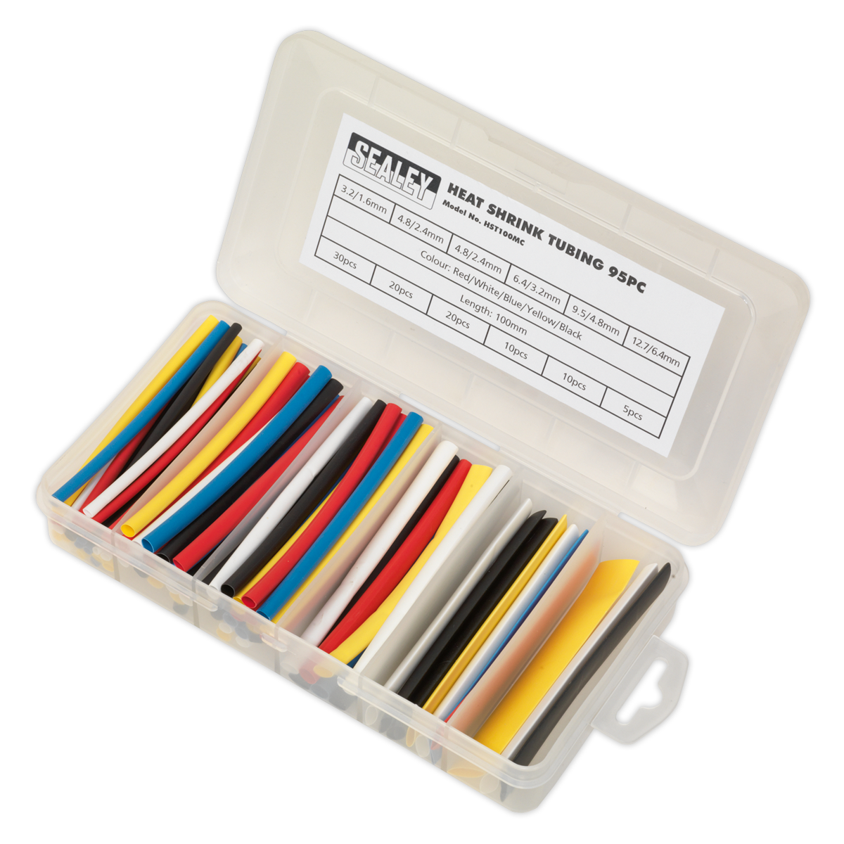 Heat Shrink Tubing Assortment 100mm 95pc - Mixed Colours