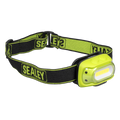 Rechargeable Head Torch with Auto-Sensor 8W COB LED - Green