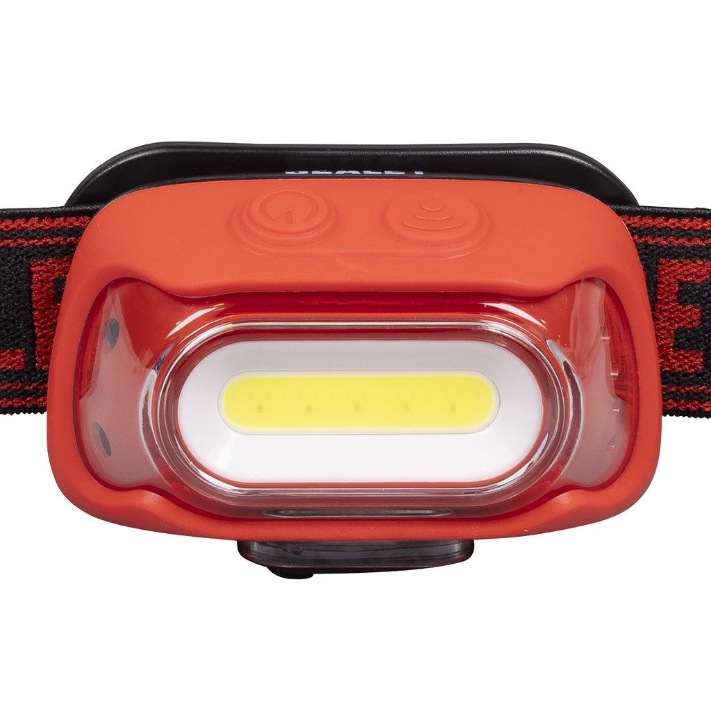 Rechargeable Head Torch with Auto-Sensor 8W COB LED - Red