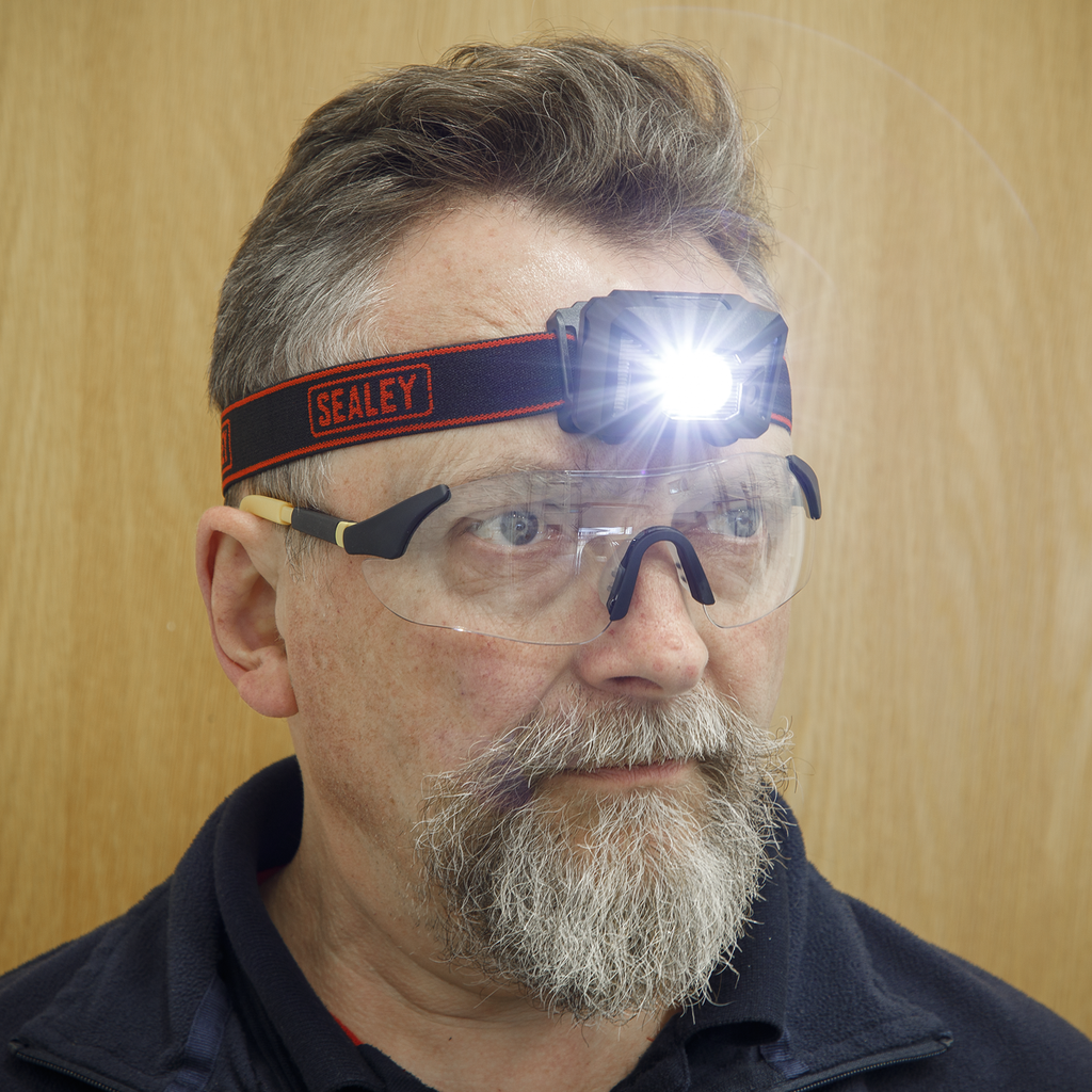 Rechargeable Head Torch with Auto-Sensor 3W SMD LED