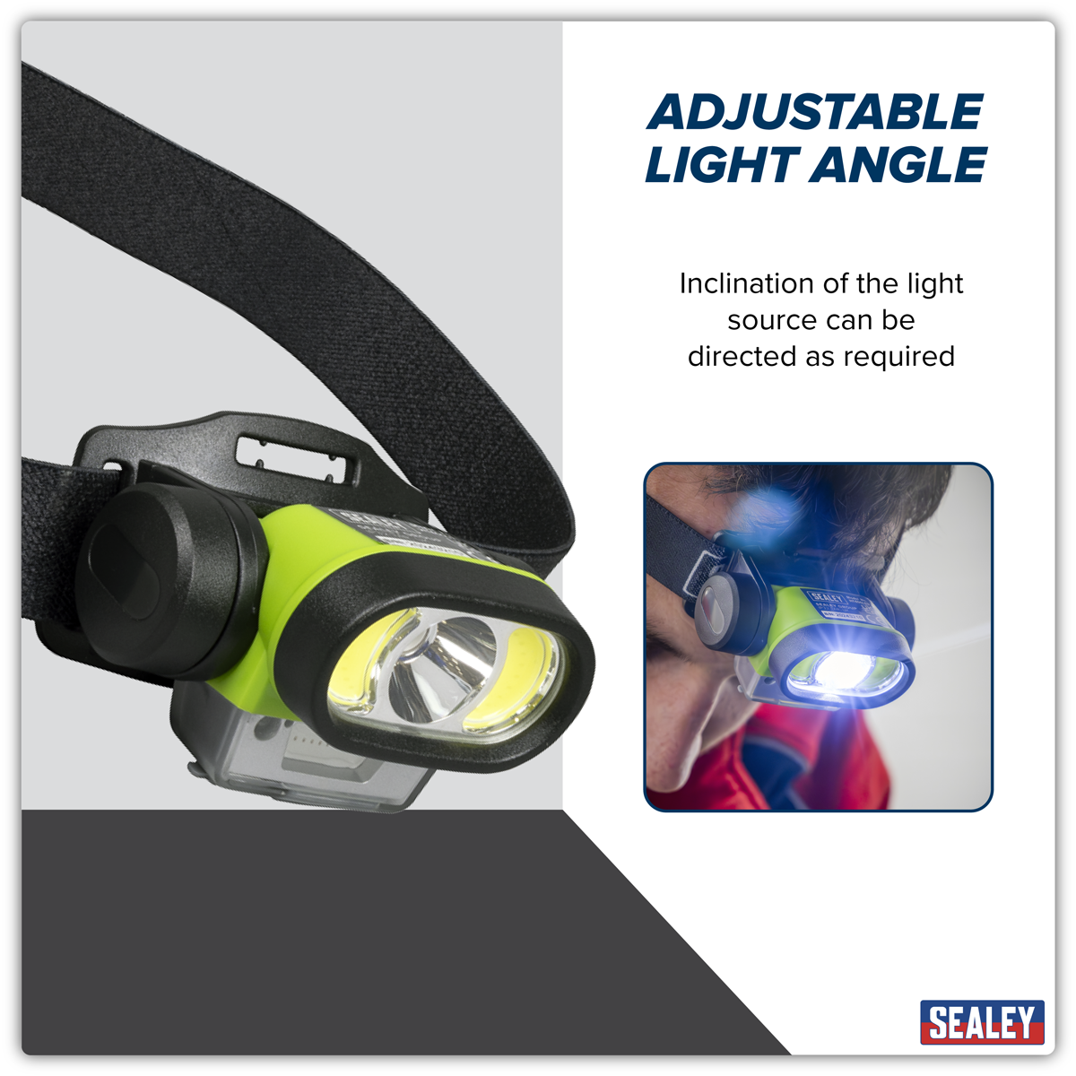Rechargeable Head Torch with Auto-Sensor 5W & 3W COB LED