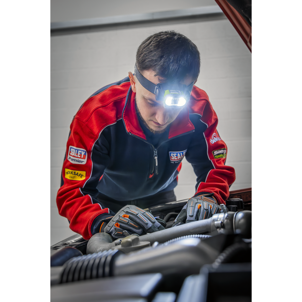 Rechargeable Head Torch with Auto-Sensor 5W & 3W COB LED
