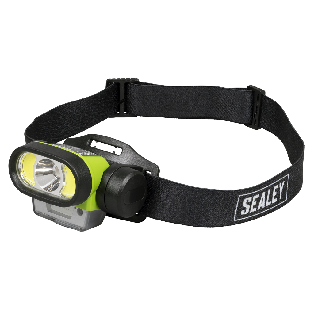 Rechargeable Head Torch with Auto-Sensor 5W & 3W COB LED