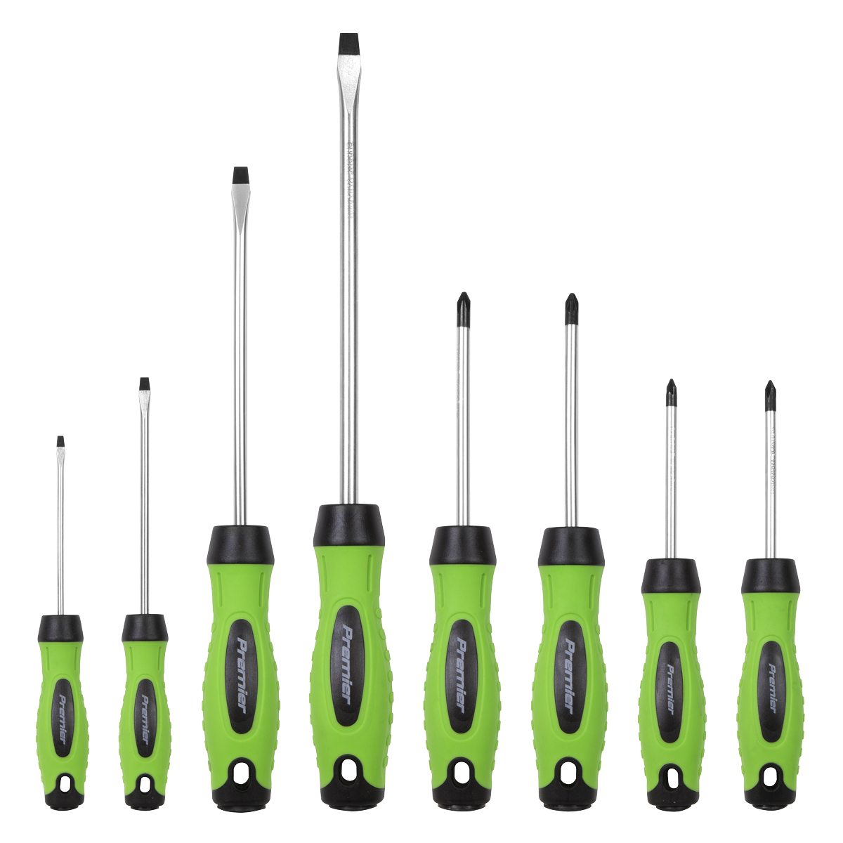 Premier Screwdriver Set 8pc - Hi-Vis Green