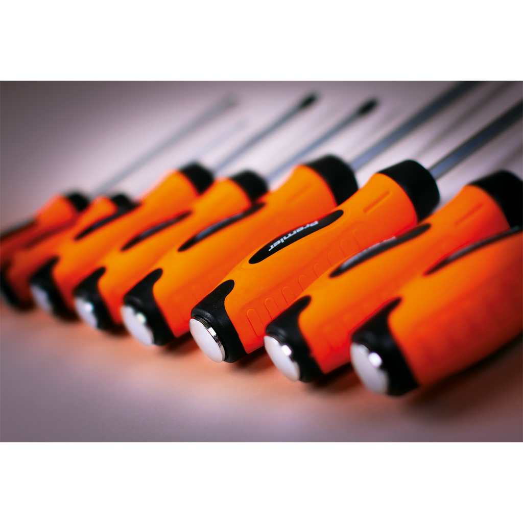 Premier Hammer-Thru Screwdriver Set 8pc - Hi-Vis Orange
