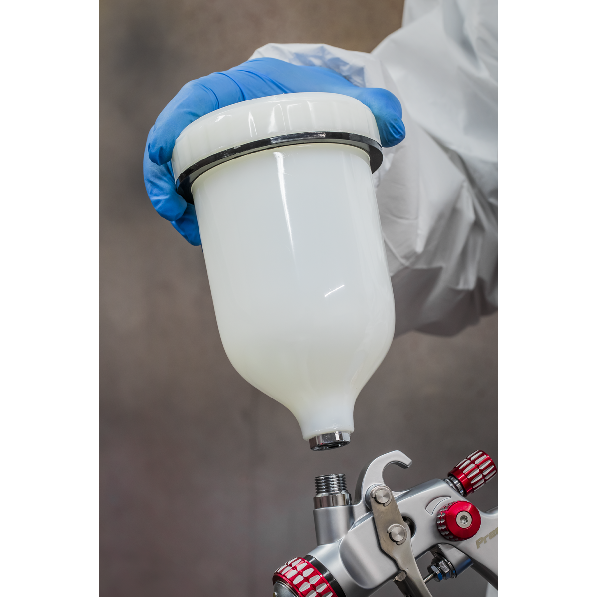 Premier Professional HVLP Gravity Feed Spray Gun 1.3mm Set-Up