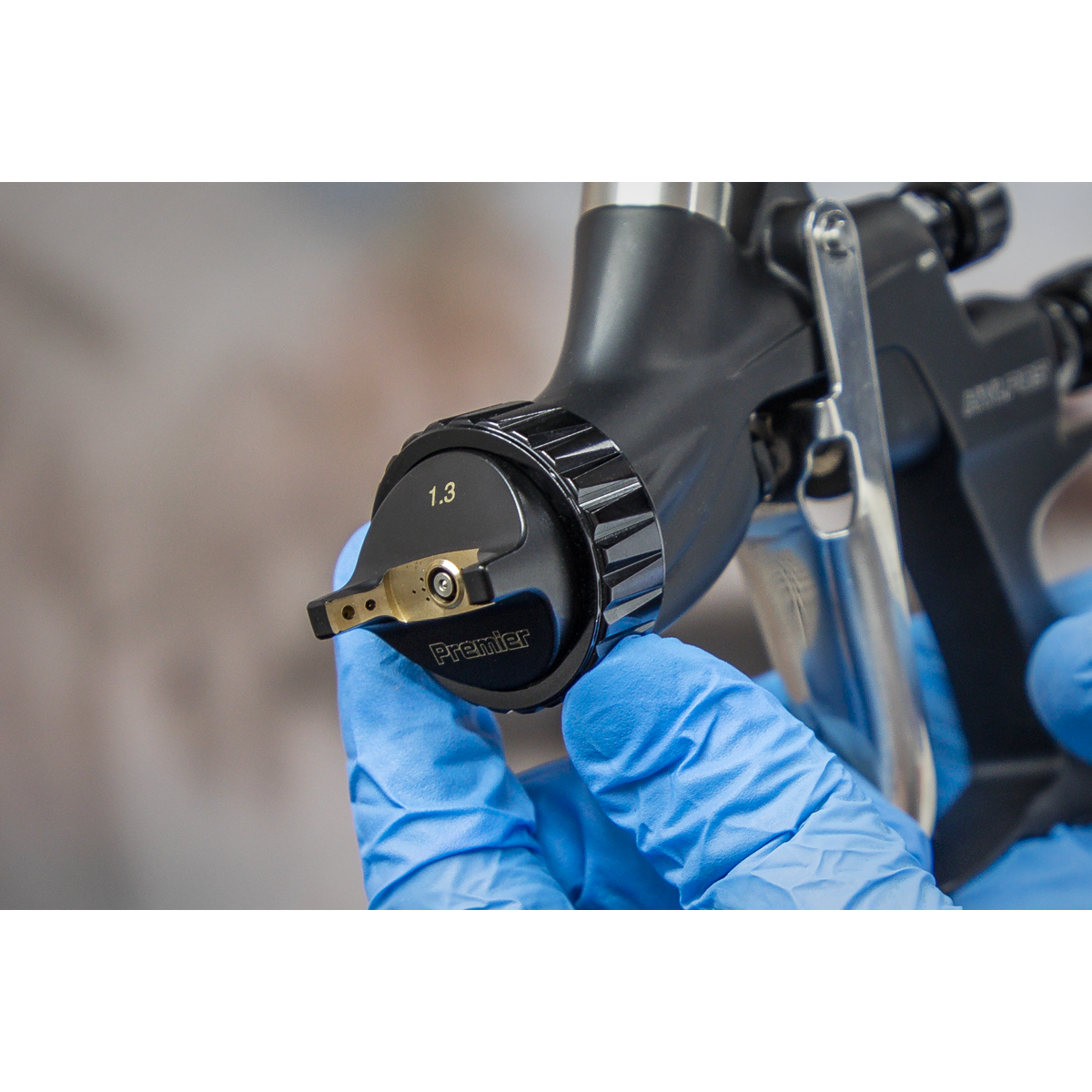 Premier Professional HVLP Gravity Feed Spray Gun 1.3mm Set-U