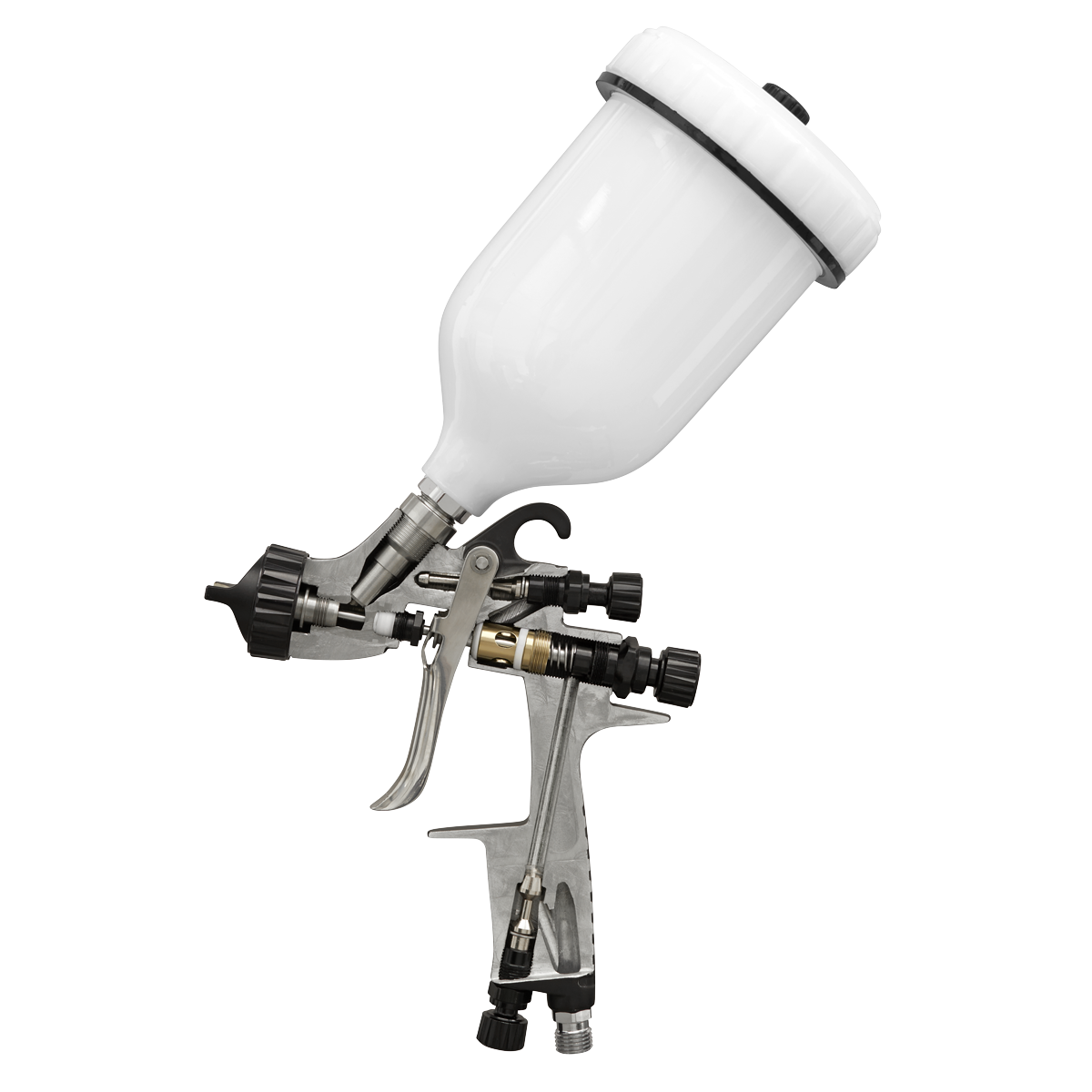Premier Professional HVLP Gravity Feed Spray Gun 1.3mm Set-Up