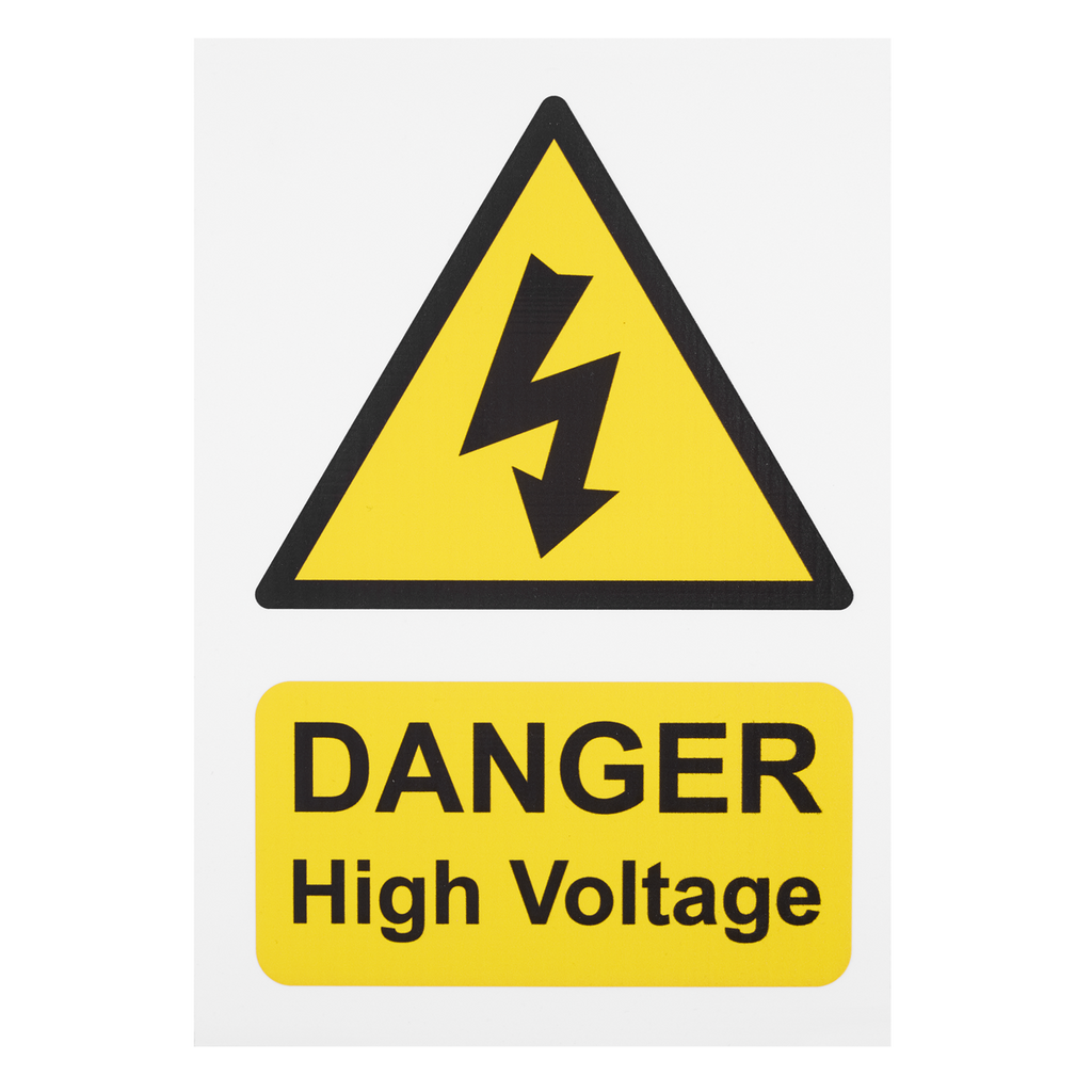 High Voltage Vehicle Warning Sign