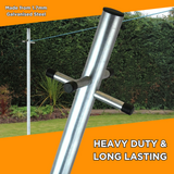 DJM Galvanised Steel Two Piece Washing Line Post