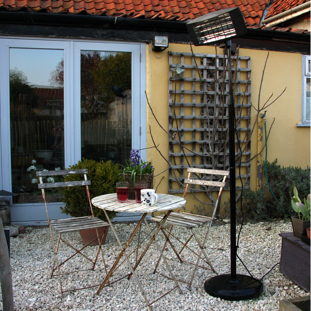 Infrared Quartz Patio Heater with Telescopic Floor Stand, 2000W (IFSH2003)