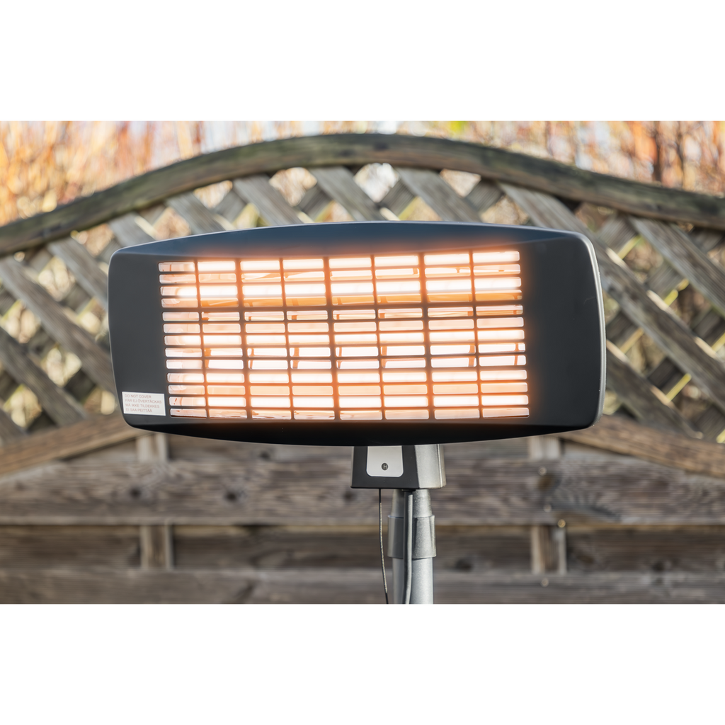 Infrared Quartz Patio Heater with Telescopic Floor Stand, 2000W (IFSH2003)