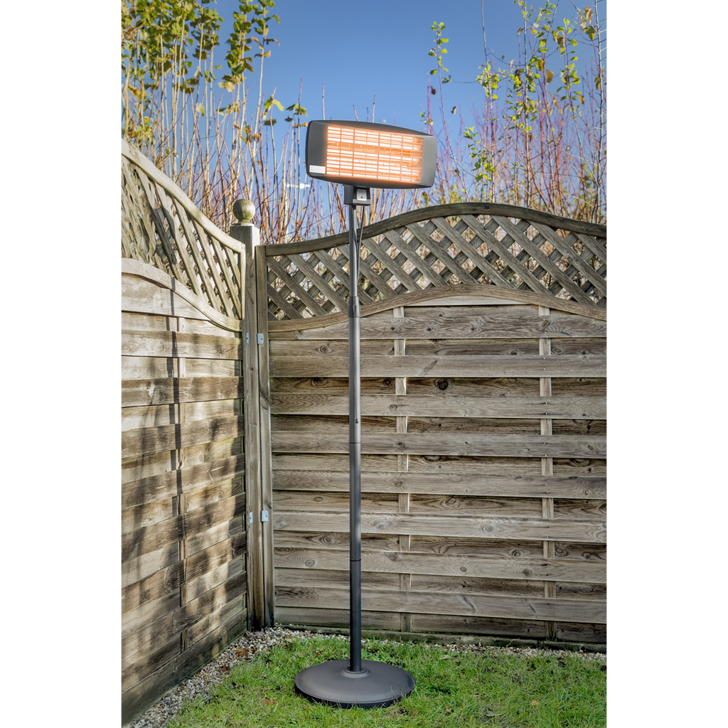 Infrared Quartz Patio Heater with Telescopic Floor Stand, 2000W (IFSH2003)