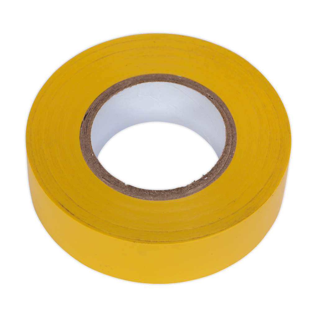 PVC Insulating Tape 19mm x 20m, Yellow - Pack of 10