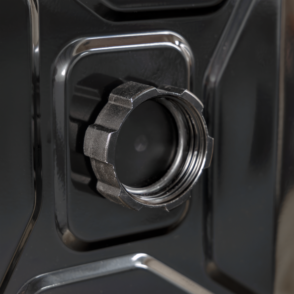 Screw Cap Metal Jerry Can 20L - Black
