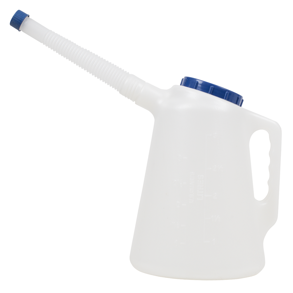 Oil Container with Blue Lid & Flexible Spout 3L
