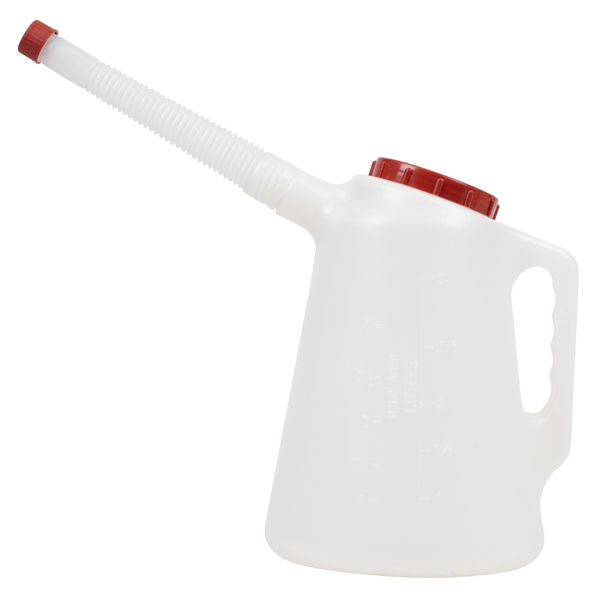 Oil Container with Red Lid & Flexible Spout 3L