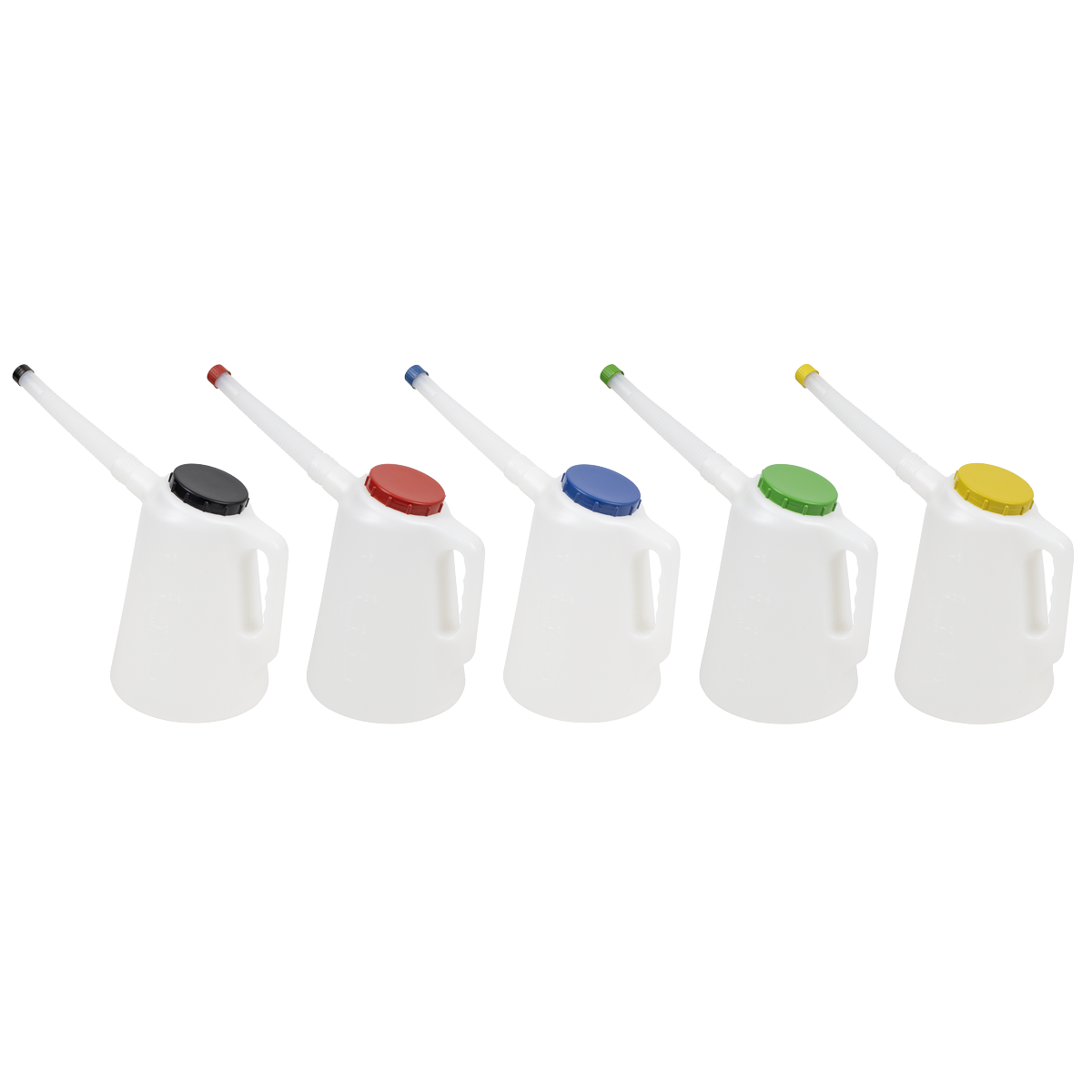 Oil Containers with Lid & Flexible Spout 3L - Set of 5