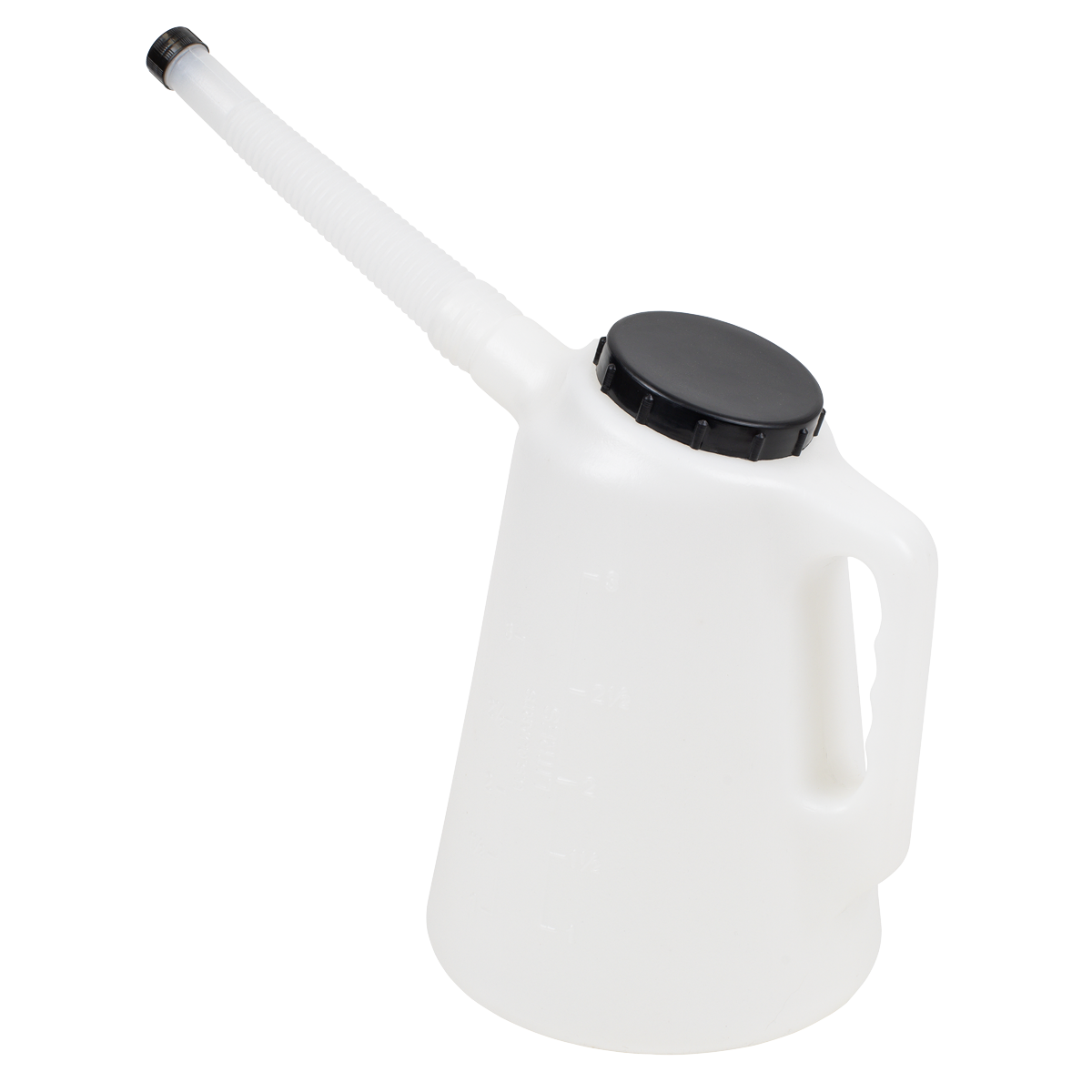 Oil Container with Black Lid & Flexible Spout 3L
