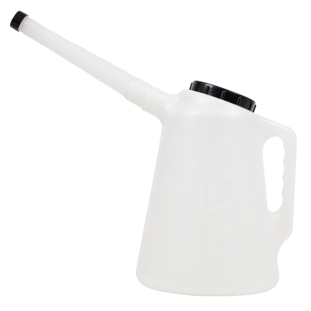 Oil Container with Black Lid & Flexible Spout 3L