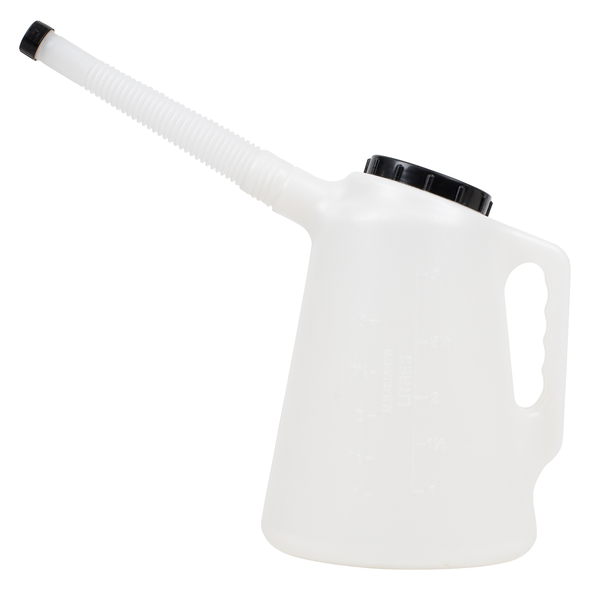 Oil Container with Black Lid & Flexible Spout 3L