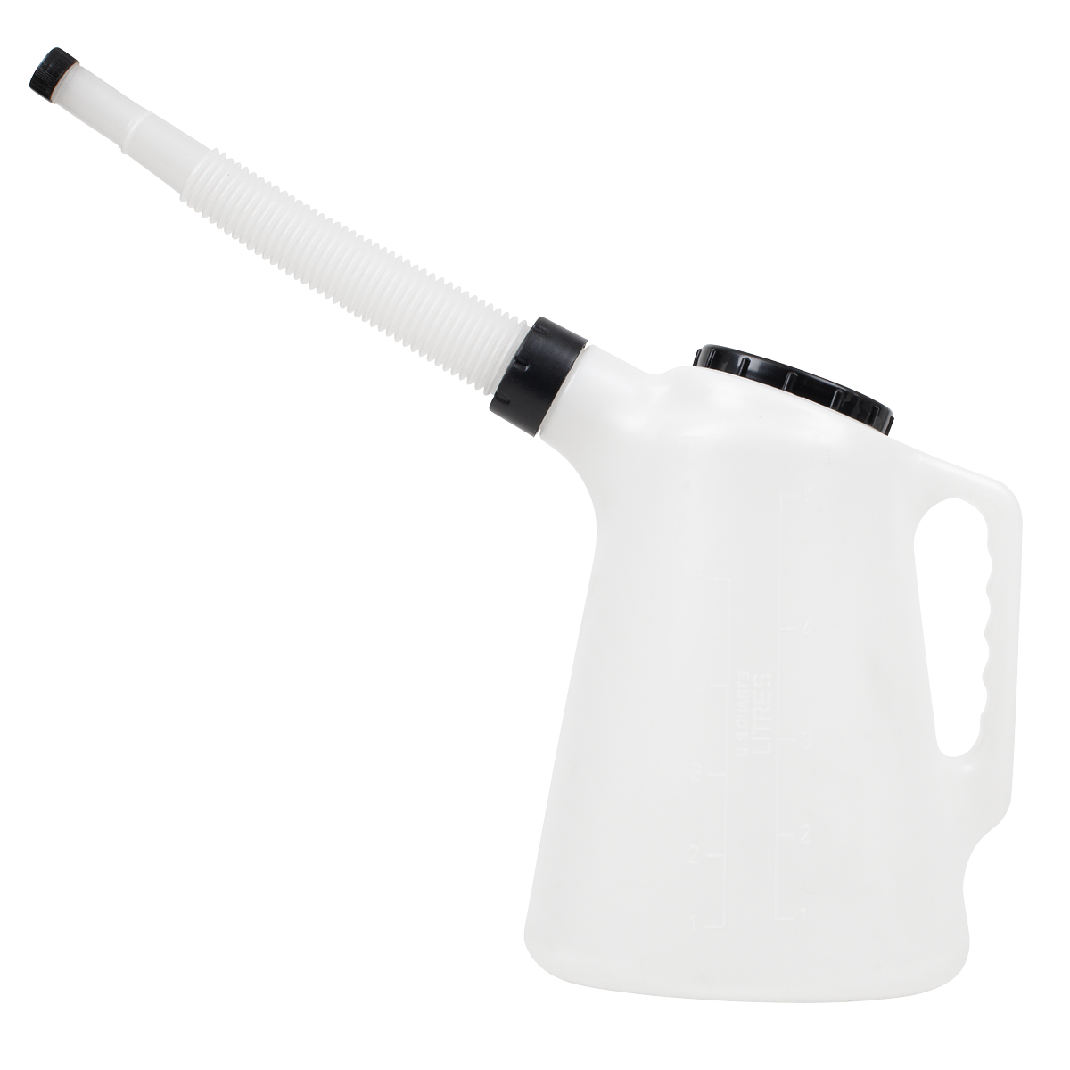 Oil Container with Flexible Spout 5L - Black Lid