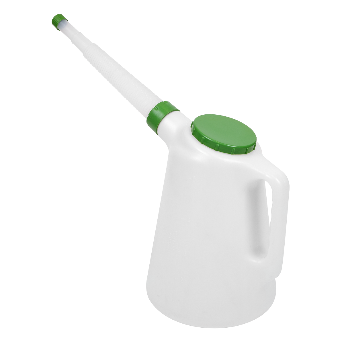 Oil Container with Flexible Spout 5L - Green Lid