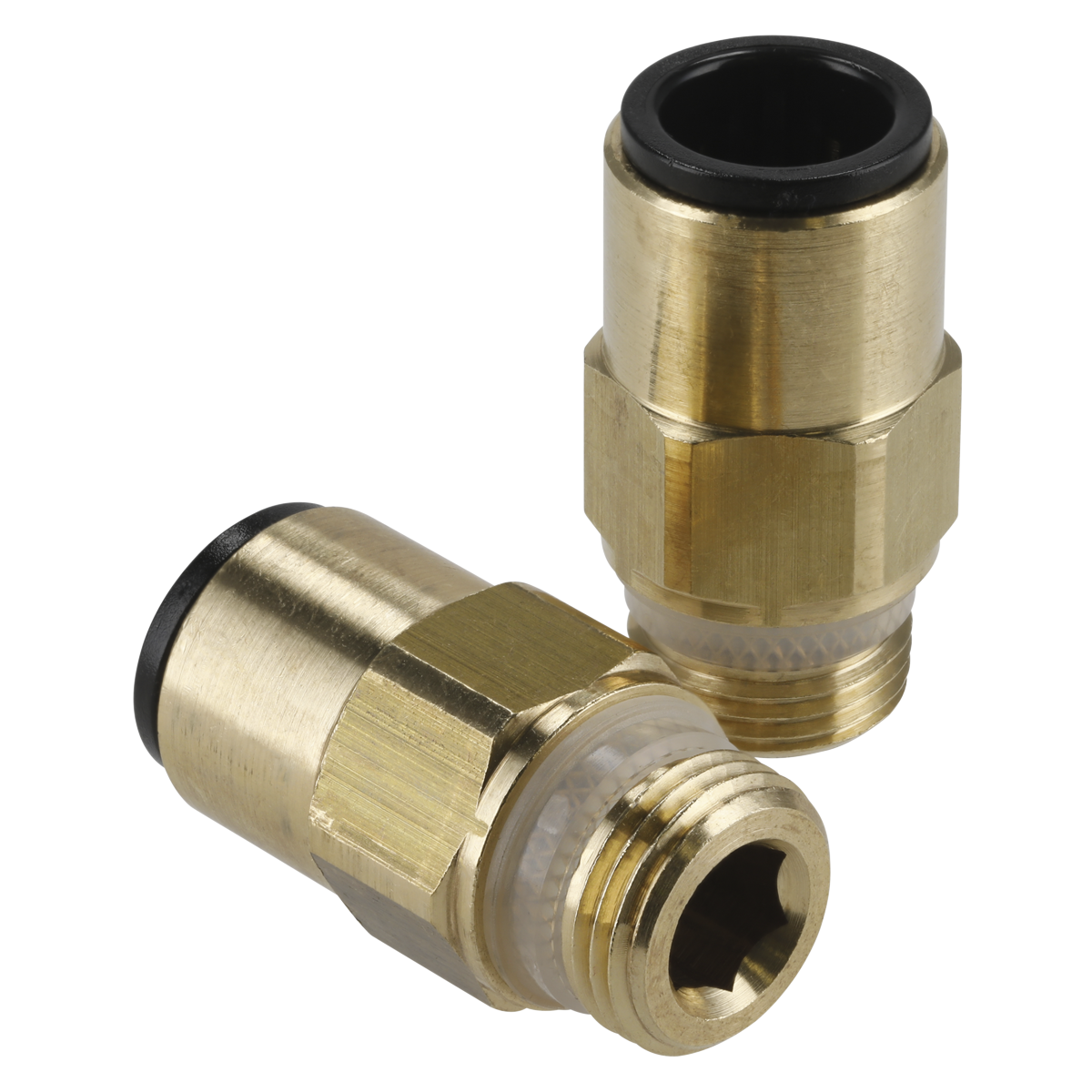 John Guest® Brass SuperThread Straight Adaptor 12mm x 3/8"BS